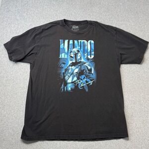 Star Wars The Mandalorian Mando This Is The Way‎ Graphic T-Shirt Mens XL Black